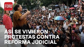 Así se vivió una nueva jornada de manifestaciones a favor y en contra de la Reforma Judicial Hora21 [upl. by Aikem458]