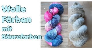 Wolle FÄRBEN mit Säurefarben  Anfänger Tutorial Episode 1 [upl. by Lalage]