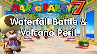 Mario Party 7 MiniGame Cruise Volcano Peril and Waterfall Battle [upl. by Malonis]