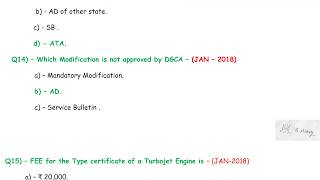 DGCA CAR 66 AME License Exam Module 10  Aviation Legislation Question bank Volii [upl. by Nathaniel]