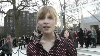 Clémence Poésy Interview at the Burberry Show  Grazia UK [upl. by Suirrad]