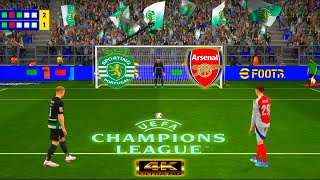 quotPenalty Shootout Drama Sporting CP vs Arsenal 🔥  Epic Champions League Clash in eFootball 🎮⚽quot [upl. by Ber]