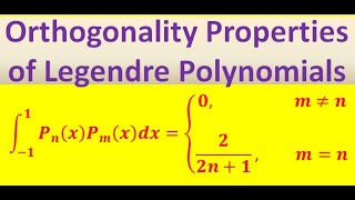 Orthogonality of Legendre Polynomials [upl. by Yonatan]