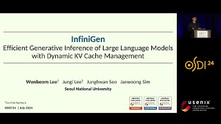 OSDI 24  InfiniGen Efficient Generative Inference of Large Language Models with Dynamic KV [upl. by Kesia751]