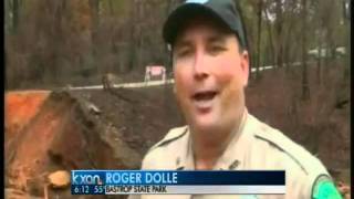 Bastop State Park lake fills with ash [upl. by Porta]