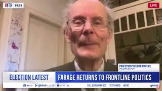 Sir John Curtice on LBC Nigel Farage could cost Tories up to 60 seats [upl. by Esinyl]