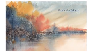 Watercolor Landscape Painting [upl. by Eixid539]