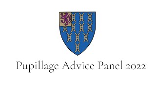 Pupillage Advice Panel 2022 [upl. by Gnus812]