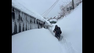 Snowstorm Arendal Norway 02januar 2024  A little trip on foot in our neighbourhood [upl. by Ellennaj]