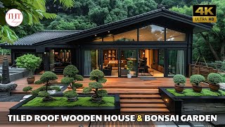 For bonsai enthusiasts Wooden house with tiled roof and bonsai garden [upl. by Bria]