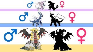 Giratina Palkia Dialga  Pokemon Legendary Gender Difference [upl. by Neik738]