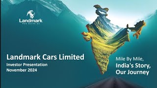 Landmark Cars Ltd Conference call for Q2 FY 20242025 [upl. by Alekat]