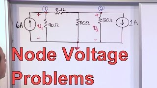 Node Voltage Problems in Circuit Analysis  Electrical Engineering Node Voltage Analysis Problem [upl. by Nats]