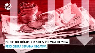 Precio del dólar hoy 6 de septiembre de 2024 Peso cierra semana negativa [upl. by Beatrice575]