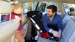 How to Install RearFacing Car Seat Diono Rainier  Radian RXT  60 Second Install Challenge [upl. by Reniar864]