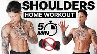 Complete 5 Min Shoulder Workout  NO EQUIPMENT NEEDED [upl. by Belshin]