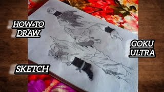 how to draw Goku ultra Instinct Full body  Goku drawing step by step [upl. by Marte434]