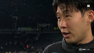 Son praises the fight shown by Spurs to recover a two goal deficit against Man Utd [upl. by Aerdnahs]