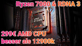 Dieser neue AMD RYZEN schafft 57 GHz  RYZEN 7000 amp AM5 vorgestellt  RDNA 3 Sneak Peak [upl. by Enyak722]