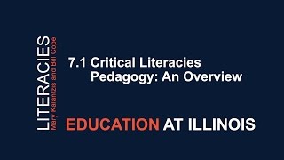 71 Critical Literacies Pedagogy An Overview [upl. by Amie]