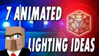 7 ANIMATED LIGHTING IDEAS Built with Simple Minecraft Redstone [upl. by Nester]