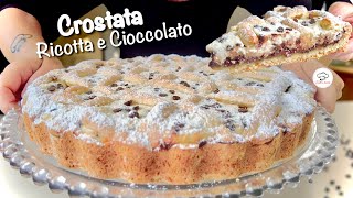 CROSTATA DI RICOTTA e CIOCCOLATO con NUTELLA facile e veloce [upl. by Stoddart]