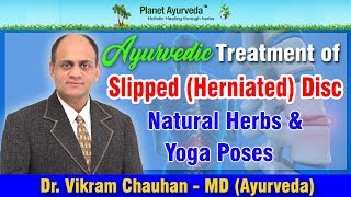 Ayurvedic Treatment of Slipped Herniated Disc  Natural Herbs amp Yoga Poses [upl. by Barrada255]