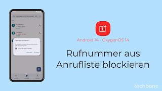 Rufnummer aus Anrufliste blockieren  OnePlus Android 14  OxygenOS 14 [upl. by Alrac]