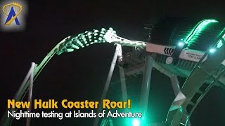 New Incredible Hulk Launch Roar and Lighting Testing at Universal Orlando [upl. by Neelat]