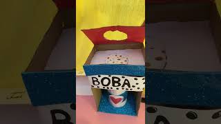 New cardboard Boba machine shortsfeed trending boba craft [upl. by Yuma903]