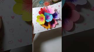 Diy flower pop up card shorts youtubeshorts shortsfeed viralshorts trending tiktok [upl. by Assirram775]