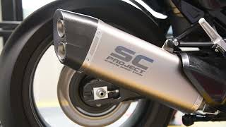 SCProject Adventure muffler for Honda NT1100  Street legal [upl. by Christis]