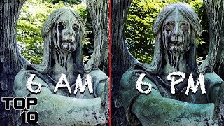 Top 10 Scary Statues Caught Moving  Part 2 [upl. by Nalac814]