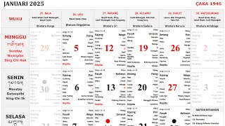 Kalender Bali 2025 Siap Cetak [upl. by Nosirrag]