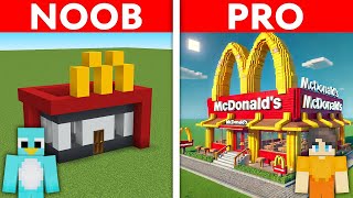 NOOB vs PRO MILO and CHIP MCDONALDS CHALLENGE in Minecraft [upl. by Anesor]