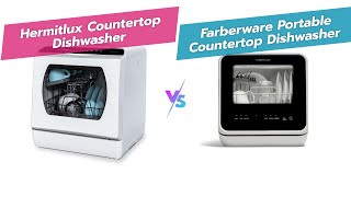 🧼 Countertop Dishwasher Showdown 🚿 Hermitlux vs Farberware [upl. by Neersan]