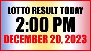 Lotto Result Today 2pm December 20 2023 Swertres Ez2 Pcso [upl. by Peppard]