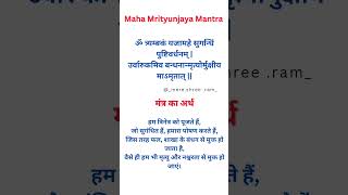 Mahamrityunjaya Mantra 108 Times Chanting😍  Powerful Shiva Mantra To Remove Negative Energyshorts [upl. by Noitna761]