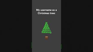 My username as a Christmas tree christmas emoji tree [upl. by Ecaidnac]