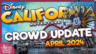 How CROWDED is Disney California Adventure in April 2024  Wait Times amp More [upl. by Egarton]