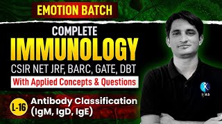 Antibody Classification IgM IgD IgE  Complete Immunology  CSIR NET Dec 2024  L16  IFAS [upl. by Aiekan]