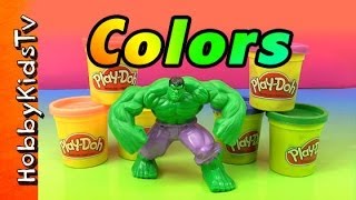 Hulk SMASHES PLAYDOH Colors With LEGO Batman HobbyKidsTV [upl. by Pogue2]