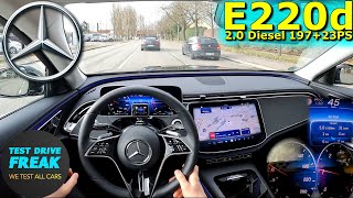 2024 Mercedes Benz E 220 d Sedan 19723 PS CITY POV DRIVE with Fuel Consumption [upl. by Anined]