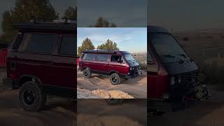 Subtle flex watch this 1990 Volkswagen Vanagon Westfalia Multivan Syncro 5Speed go offroad [upl. by Yerrot]