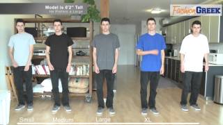 Mens Tshirt Sizing Video [upl. by Mohandas267]