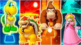 KOOPA TROOPA🐢  BOWSER🔥  DONKEY KONG🦧  PEACH👸 Tiles Hop EDM RUSH [upl. by Latashia]