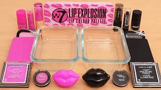 Pink vs Black  Mixing Makeup Eyeshadow Into Slime ASMR [upl. by Seeto177]