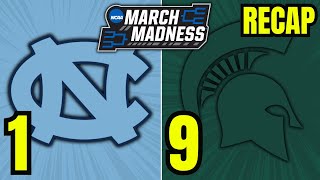 Michigan State vs North Carolina Game Recap  2024 NCAA Tournament [upl. by Lorilyn]