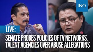 LIVE Senate probes policies of TV networks and talent agencies over abuse allegations  Aug 12 [upl. by Nidorf]