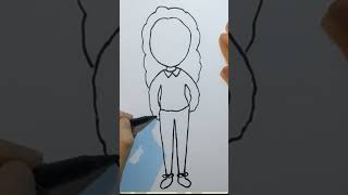 How to Draw Avani Gregg Tik Tok Star drawing shorts [upl. by Estis]